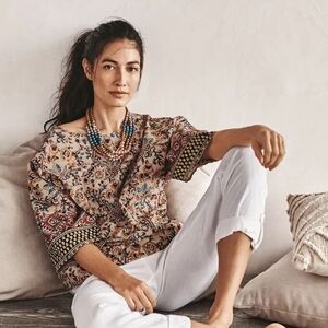 Pure J.Jill Kalamkari Kimono M